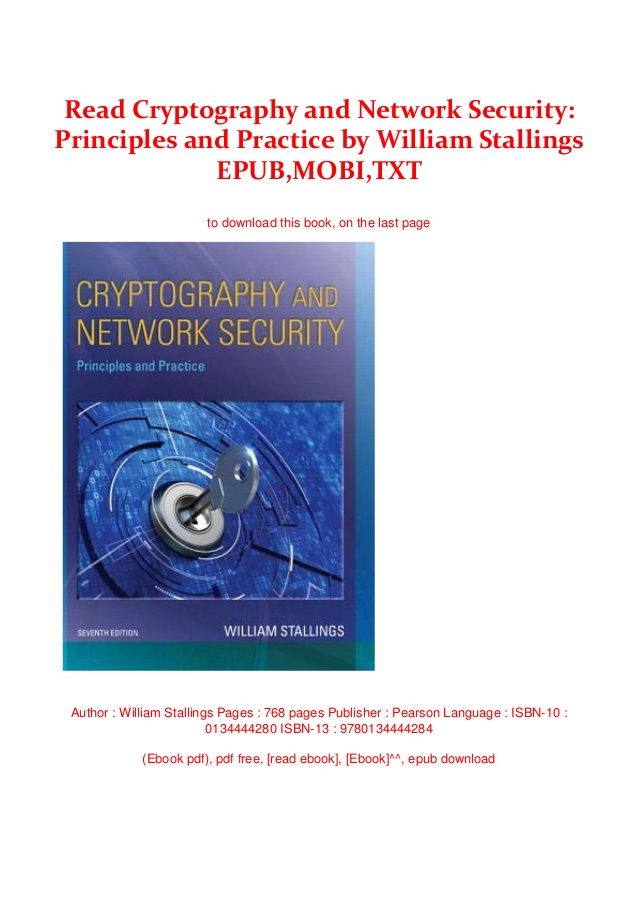 William stallings cryptography pdf download